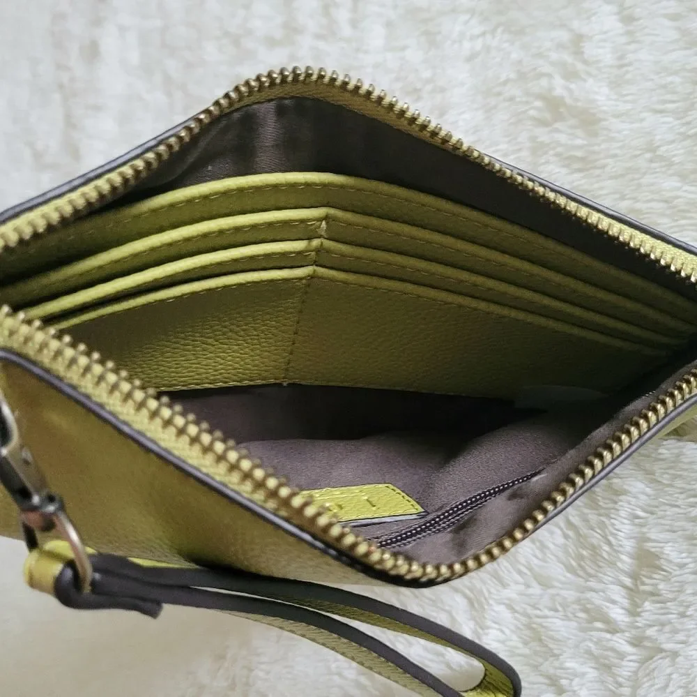 Joy Susan Chartreuse Wristlet/Crossbody - NW